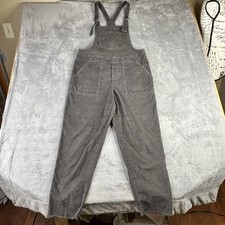 Aerie Overalls Womens Small Corduroy Vintage Wash Frayed Hem Jumpsuit Pockets