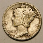 1925 D Mercury Dime 90% Silver VG-F "Actual Coin Pictured - Not Cleaned"