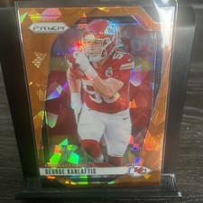 2024 Panini Prizm George Karlaftis #142 Orange Ice Prizm Kansas City Chiefs