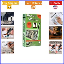12 Black Counterfeit Money Detector Pens with Chisel Tip