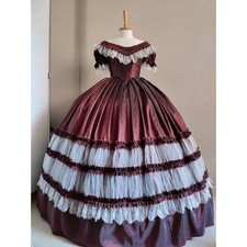 1818s Victorian Gothic Vampire Red Dress Princess Dress Princess Evening Dress