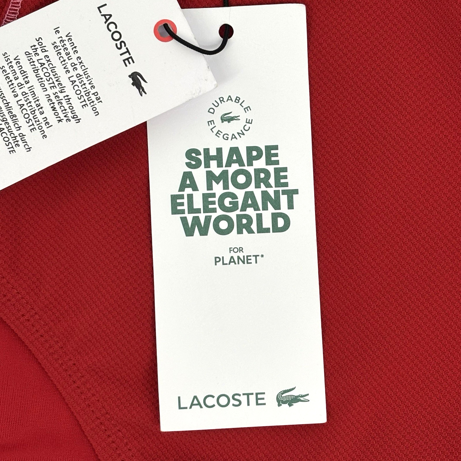 Lacoste Technical Jersey Bikini Swimsuit Bottom Logo Red Women's Size 4 NWT thumbnail 7