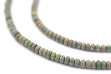 Green Turquoise Rondelle Beads 4mm Disk Gemstone 16 Inch Strand