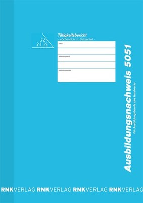 RNK   5051 Plan Weekly Report Book in Millimetre Graduations, DIN A4, 30 Sheets
