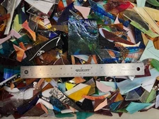 Stained Glass Scrap Mosaic Glass 2lb Glass Craft Wissmach