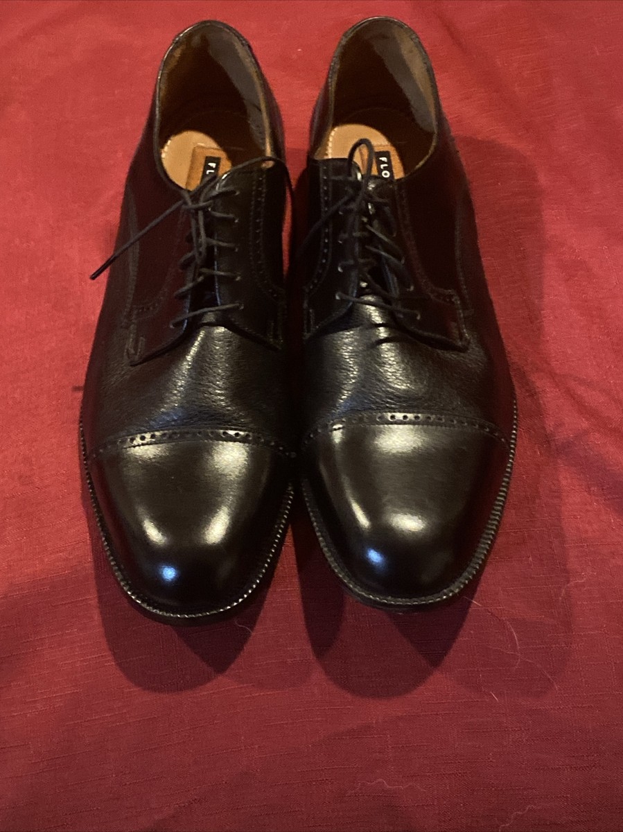 Florsheim Mens Black Leather Cap Toe Derby Dress Shoe | eBay display picture 1