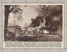 C4053) Oakhurst California Forest Fire Post Office and Store - 1961 Clip