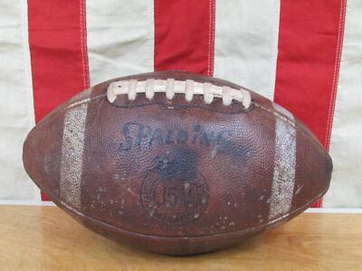 Vintage 1950s Spalding J5V Official Leather Football w/ Laces