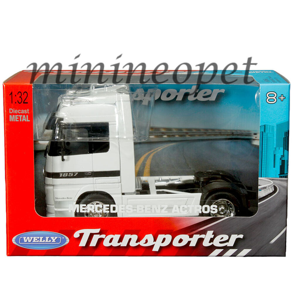 Miniatura Caminhão Carreta Mercedes Benz Actros 4x2 - 1:32 - Welly