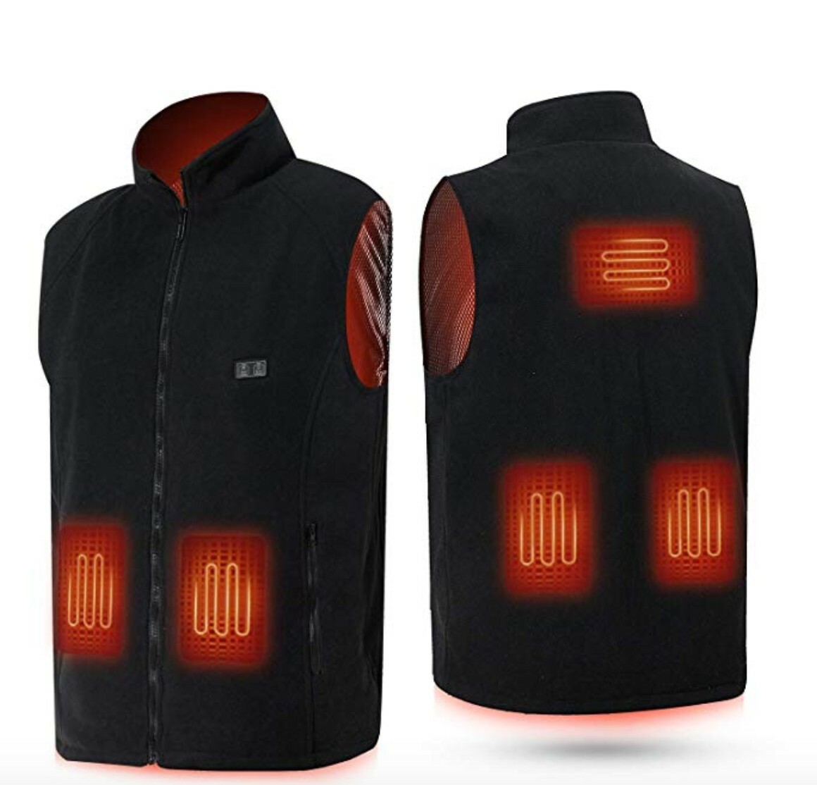 Heated Vest USB Electric Heated Jacket Polar Fleece no battery
