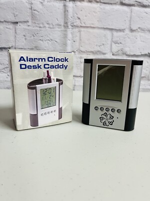 Digital Alarm Clock Temperature Desk Caddy (BATTERY NOT INCLUDED) 2004
