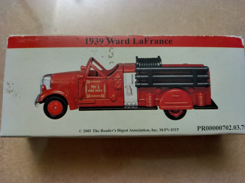 1939 Ward LaFrance HF 430 Model FIRE ENGINE 4" Long ~ Readers Digest