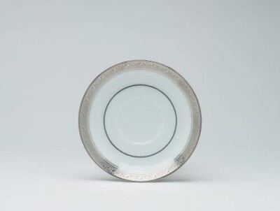 NORITAKE Crestwood Platinum Set of 8 Saucers, Service For 8