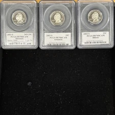 2003-S Clad Proof  State Quarter Lot. 3 PCGS PR70 DCAM-State Flags See Descrip