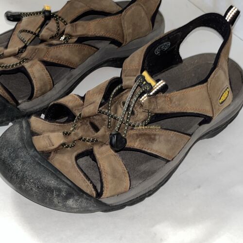 KEEN Venice Sandals Brown Leather Men's Size 13 Water Sports Hiking - Picture 2 of 5