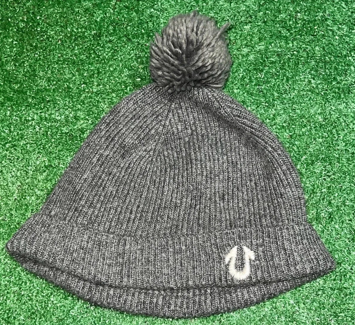 Grey true religion outlet beanie