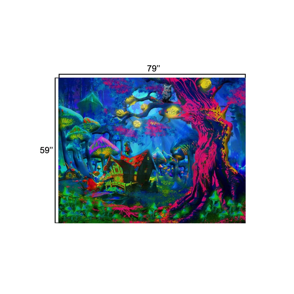 Trippy Psychedelic Mushroom Tapestry for Bedroom Festival Party Free Shipping - Image 3 of 3