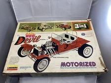 Rare Lindberg 674M Red Devil Bobtail "T" Motorized 1/8 (Read Description)