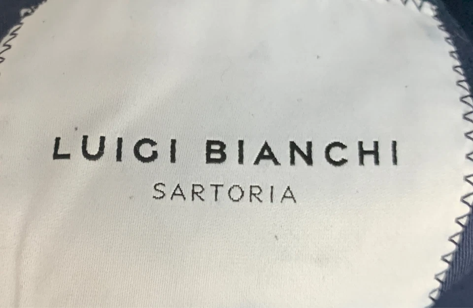 Traje Chaqueta Luici Bianchi Para Hombres Azul Marino Muesca Solapa Doble Botón talla 52 R Foto 3 de 4