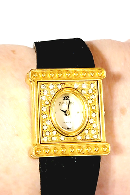 Joan Rivers Classics Rhinestone Watch Leather Watchband  display picture 2
