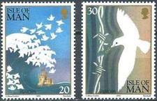 Timbres Europa CEPT Oiseaux stylisés île de Man 665/666 ** - 87749BM