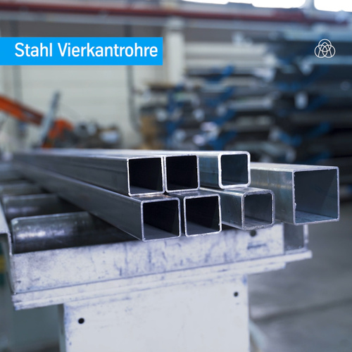 Vierkantrohr Stahl Hohlprofil 1m – Quadratrohr &a Produktbild-Vorschau 2