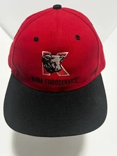 Nissin Kuna Foodservice Embroidered Logo Red & Black Adj SnapBack OSFM Hat