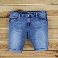 Signature by Levi Strauss Modern Skinny Shorts Womens Sz 20W Blue Cuffed Stretch