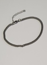 Curb Chain Steel Anklet - 9-11 inches