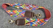 Nice Strap with Brushed Bronze look spring loaded snap closures - leather ends