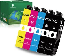 5PK T220XL 220XL Ink For Epson XP-420 XP-424 XP-320 WF2630 WF2660 WF2760 printer