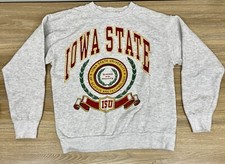 Vintage 90s Iowa State University ISU Sweatshirt Made in USA Science Technology