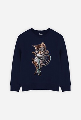 Kinder Sweatshirt Junge. Farbe Marineblau. BMX CAT