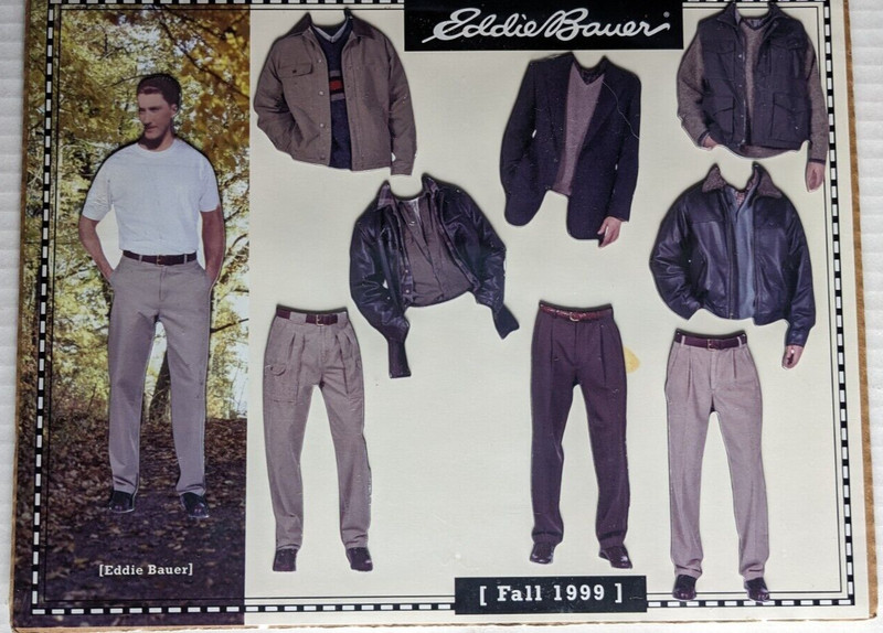 Eddie Bauer Khaki Pants Leather Jacket 90s Clothes Magnets Birthday Gift Idea!