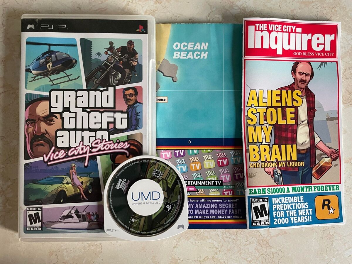 GTA Grand Theft Auto Liberty City Stories (for PSP) 2009 Complete w/ Map  Tested