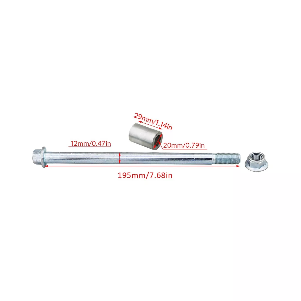 Front wheel axle best sale bike