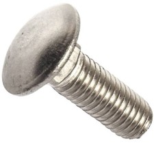 1/2-13 x 2" Carriage Bolts Stainless Steel 18-8 Round Head Qty 10