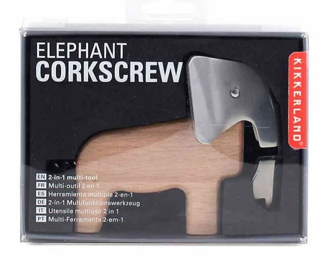 Kikkerland Elephant 开瓶器和开瓶器全新带盒 — 第 3/4 张图片