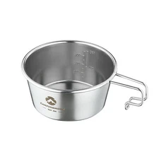 Stainless Steel Camping Sierra Cup Lightweight Compact Camping Pot Hiking B5W3