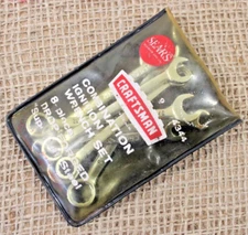 8 Craftsman Combination Ignition Wrench Set SAE Sears Tools Crown Logo Vintage