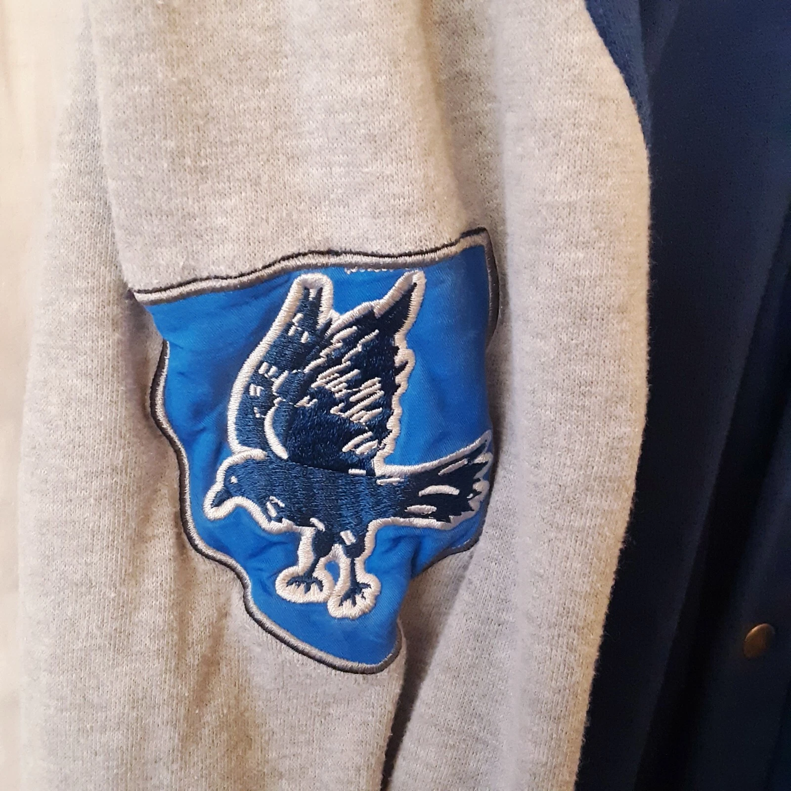 Giacca Harry Potter Uomo S Corvonero Blu Grigio Felpa con Cappuccio Varsity Coaches Felpa