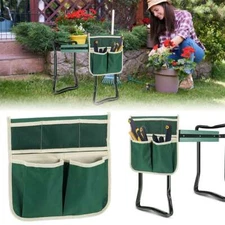 Portable Garden Kneeler Seat EVA Folding Kneeling Pad and Tool Pouch Outdoor