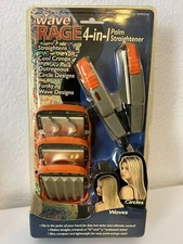 Wave Rage 4 in 1 Palm Hair Straightener/Crimp/Styler Iron 00’s WR023C