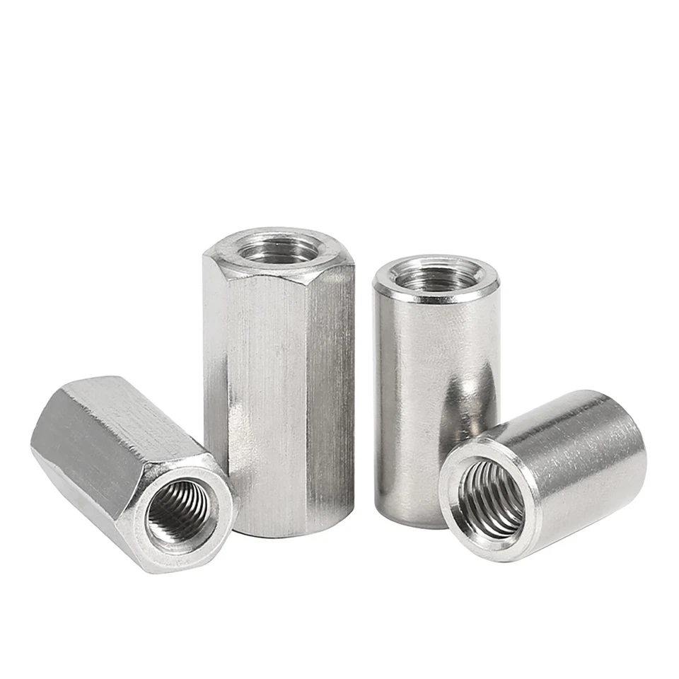 Distanzmuttern Edelstahl VA Verbindungsmuttern Muffe Gewindehülsen Langmutter A2 - Bild 2 von 3