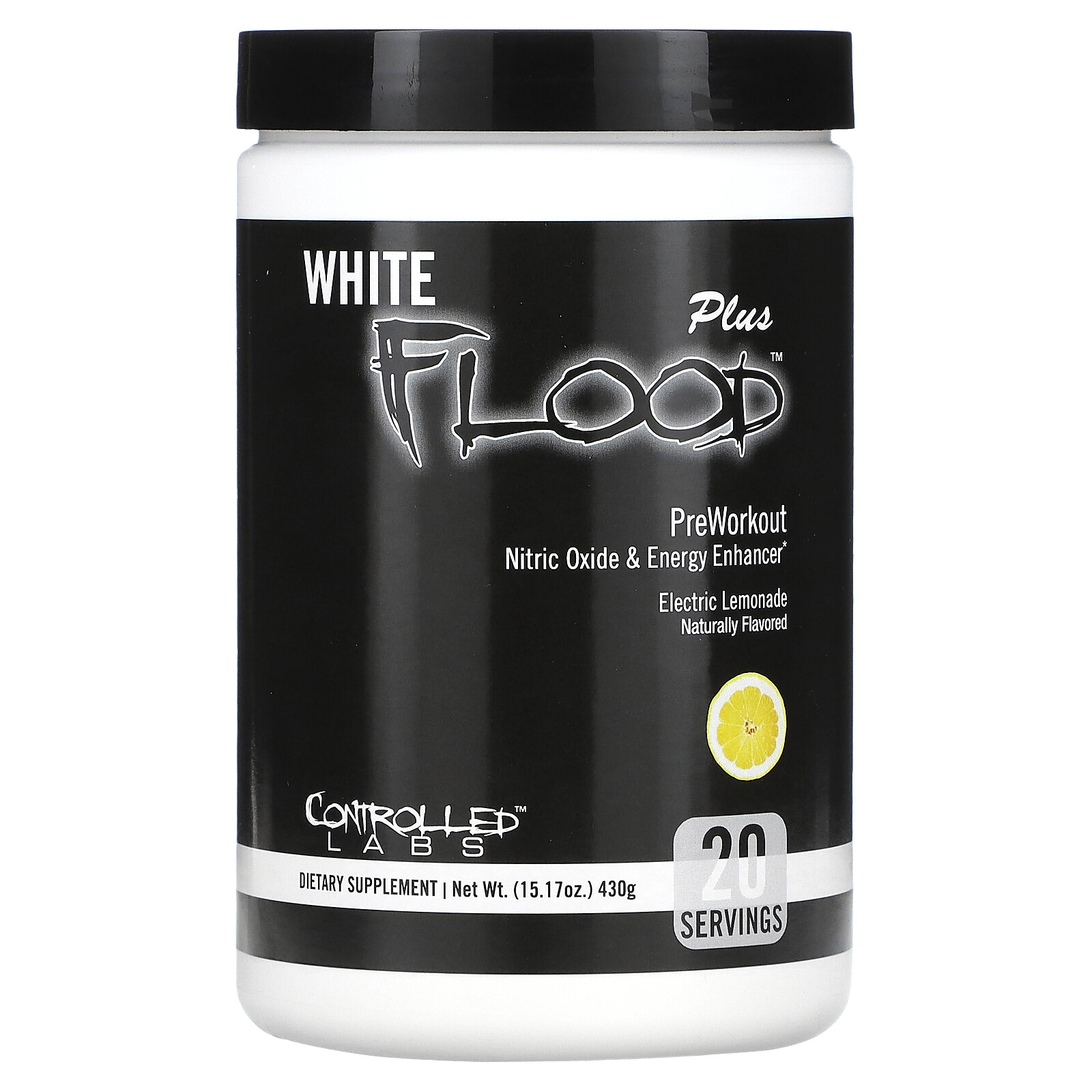 White Flood Plus, Предтренировочный комплекс, электрический лимонад, 15,17 унций (430 г)