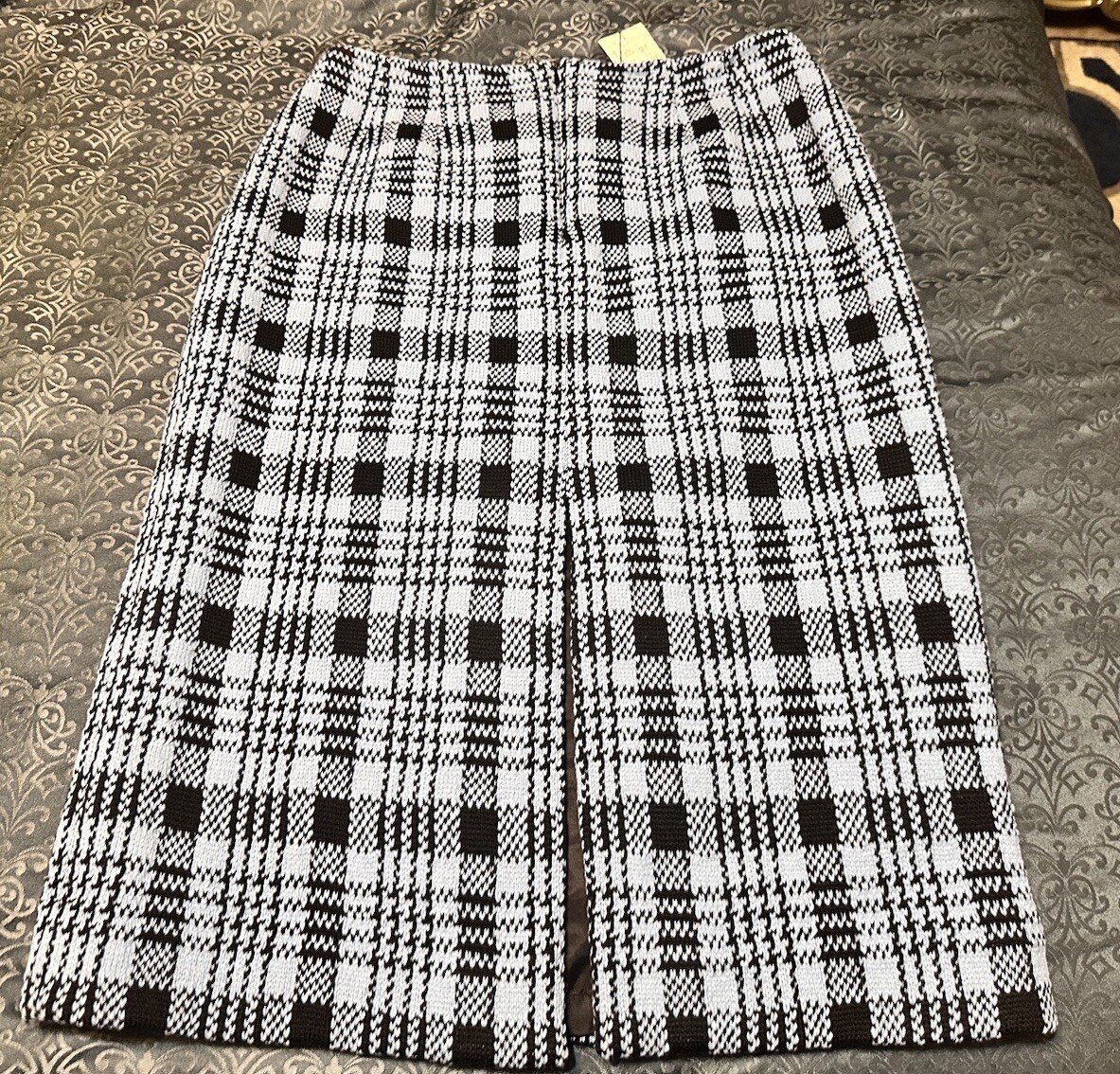dries van noten skirt Plaid Blue Black Scranton Sz US 10 Long
