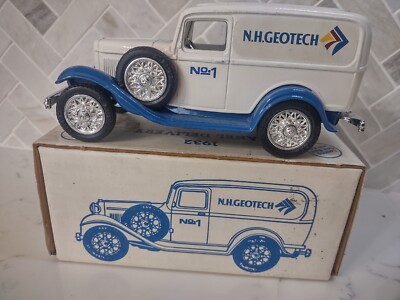 Ford 1932 Panel Truck Car N H Geotech Bank Ertl 1:25 Die Cast  (Missing Light)