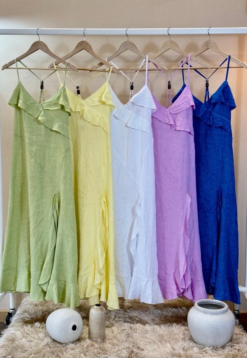 puro lino linen dresses Lino Shirt Dress