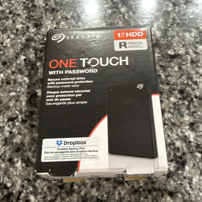 Seagate One Touch 1TB External HDD USB 3.0 Black Password Protection STKY1000400