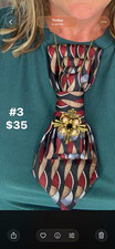 Merlot Knights Remedy Heritage Collection Vintage Necktie Necklace